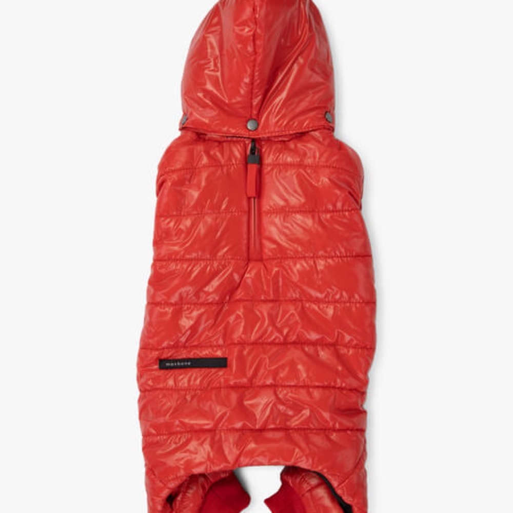 Maxine Lu Ski Suit - Red Puffer Suit for Dogs - Medium - NWT